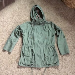 Willow and Clay green army jacket, broken zipper M